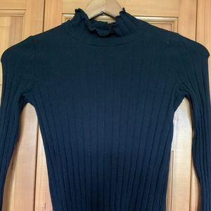 Madewell Black Turtle Neck Top